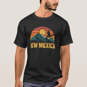 New Mexico NM Mountains Retro Sunset Hiking Souven T-Shirt