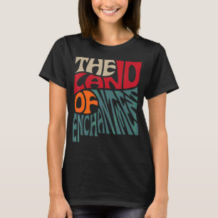 New Mexico Nm Us State Shape Motto T-Shirt