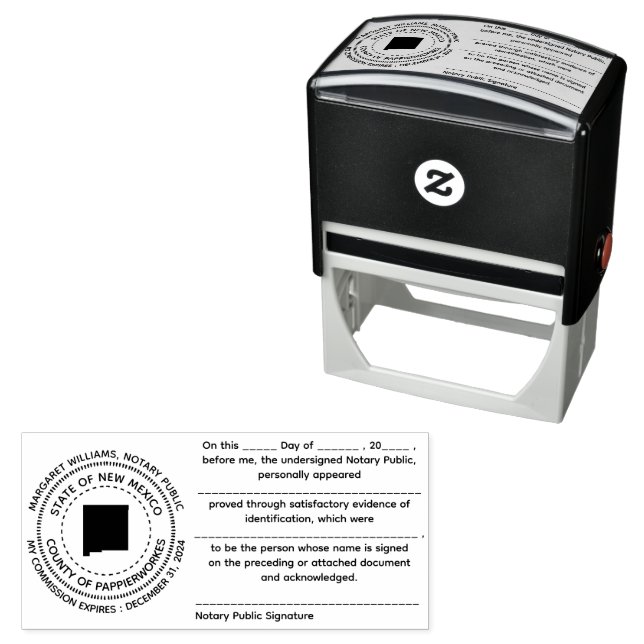 New Mexico Notary Public Acknowledgement Stamp (In Situ)