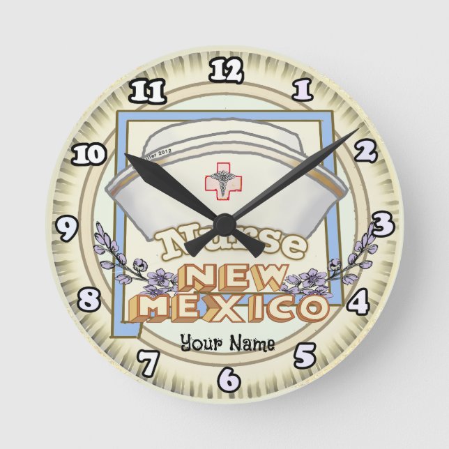 New Mexico Nurse Round Clock (Front)