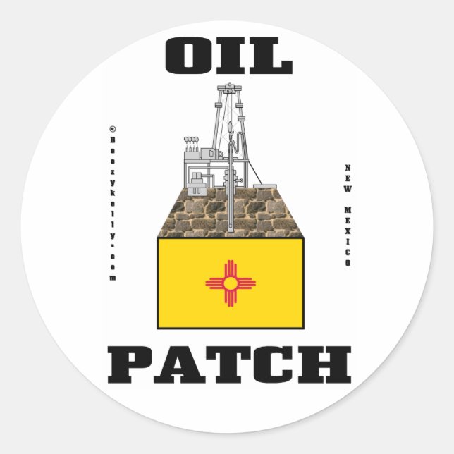 New Mexico Oil Patch Sticker,Oil Field,Oil,Gas Classic Round Sticker (Front)