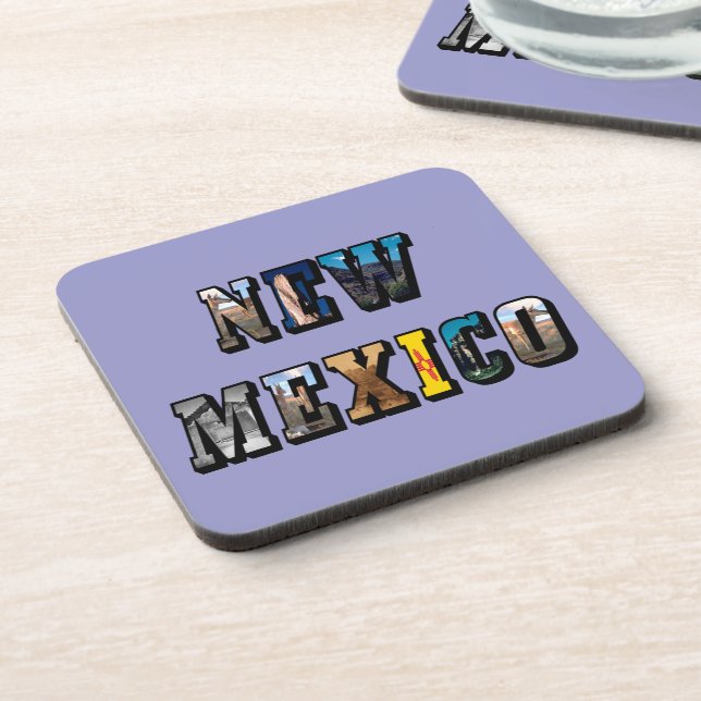 New Mexico Picture Text Coaster (Left Side)