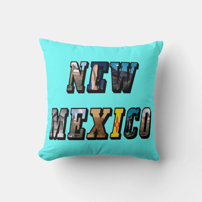 New Mexico Picture Text Cushion (Front)