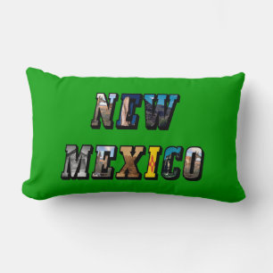 New Mexico Picture Text Lumbar Cushion
