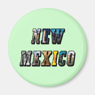 New Mexico Picture Text Magnet