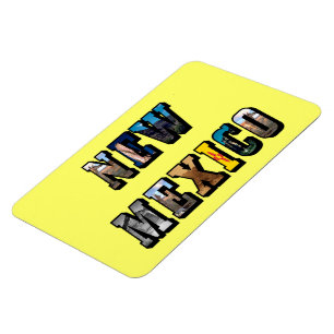 New Mexico Picture Text Magnet