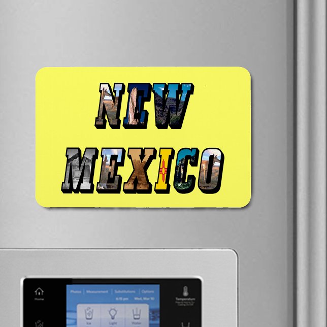 New Mexico Picture Text Magnet (New Mexico Picture Text Flexible Magnet)
