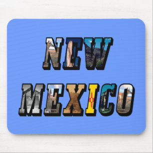 New Mexico Picture Text Mouse Mat
