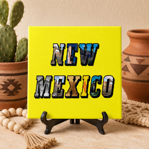 New Mexico Picture Text Tile