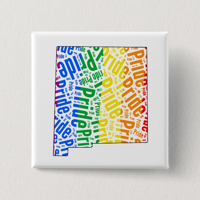NEW MEXICO PRIDE 15 CM SQUARE BADGE (Front)