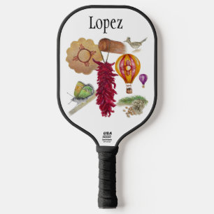 New Mexico Red Chile Pinõn Zia Hot Air Balloon Pickleball Paddle