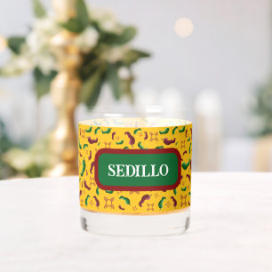 New Mexico Red & Green chile Tamales Zia Nopales Whiskey Glass