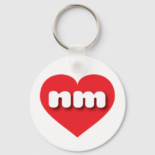 New Mexico red heart - I love nm Key Ring
