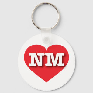 New Mexico Red Heart - I love NM Key Ring