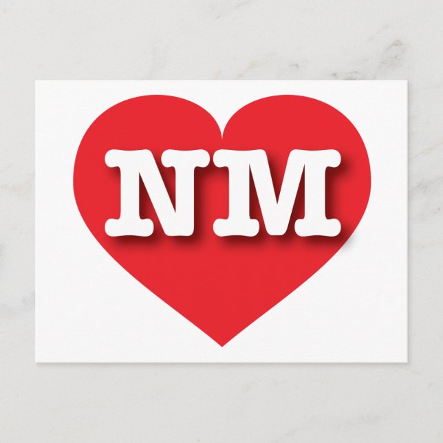 New Mexico Red Heart - I love NM Postcard (Front)