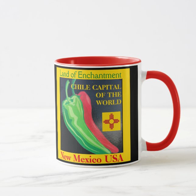 New Mexico Red or Green Chile Coffee Cup Mug (Right)