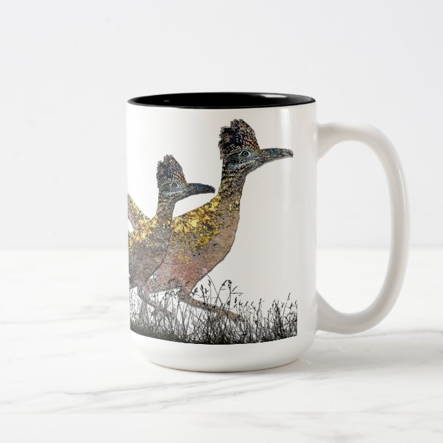 New Mexico Road Runner Two-Tone Coffee Mug (Right)