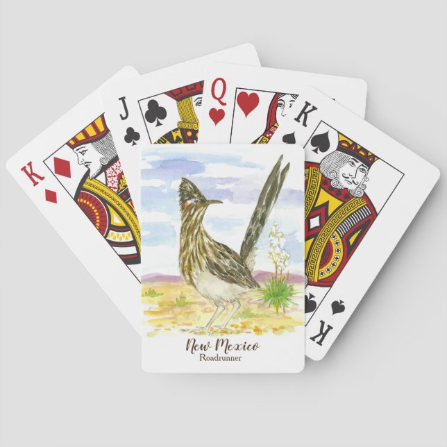 New Mexico Roadrunner State Bird Desert Playing Cards (Back)
