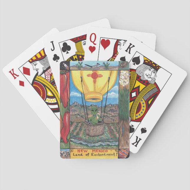 New Mexico, Roswell Alien, Balloon, Playing Cards (Back)