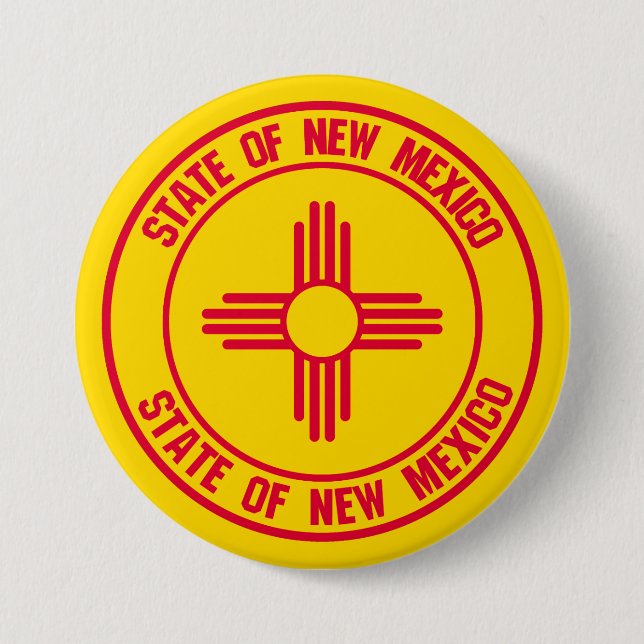 New Mexico Round Emblem 7.5 Cm Round Badge (Front)