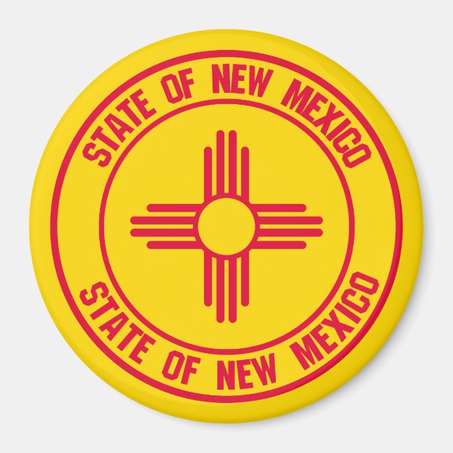 New Mexico Round Emblem Magnet (Front)