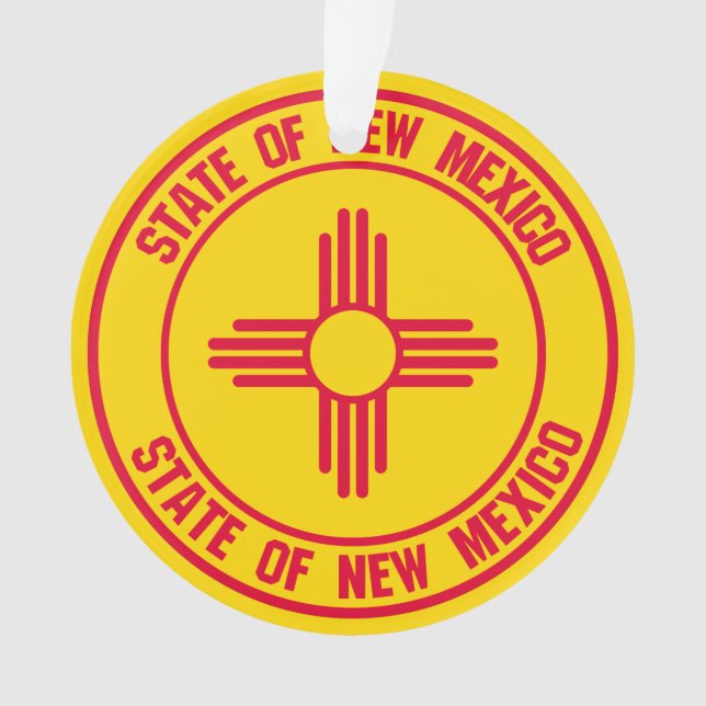 New Mexico Round Emblem Ornament (Front)