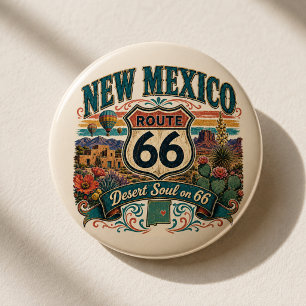 New Mexico Route 66 Desert Soul Roadtrip Style 7.5 Cm Round Badge