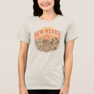 New Mexico Route 66 Land of Enchantment Vintage Tri-Blend Shirt