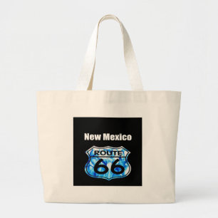 new mexico route 66 large tote bag