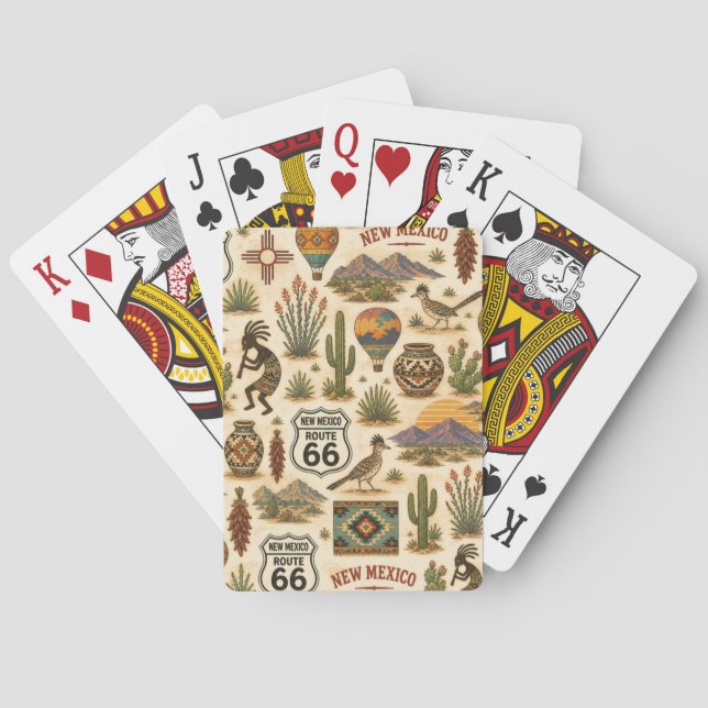 New Mexico Route 66 Lucky Road Playing Cards (Back)