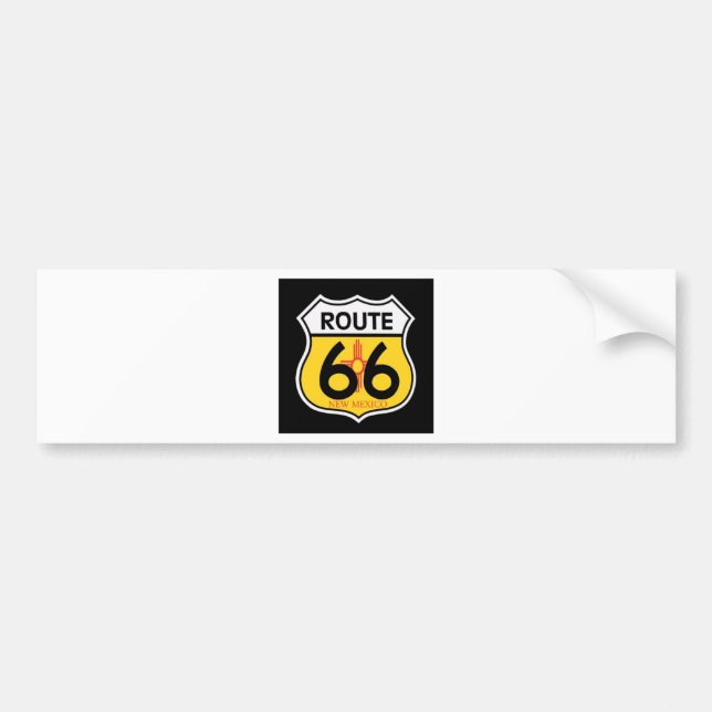 New Mexico Route 66 Shield Bumper Sticker (Front)