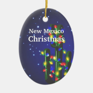 New Mexico Saguaro Cactus Christmas Ornament