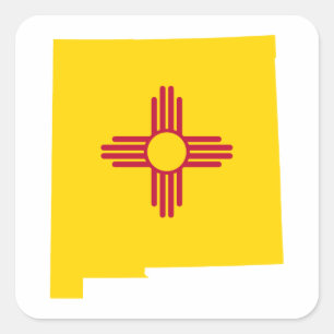 New Mexico Shape Square Sticker