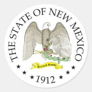 New Mexico sign Classic Round Sticker
