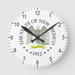 New Mexico sign Round Clock