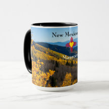 New Mexico Sky Zia Heart Personalise Name Gift Tea