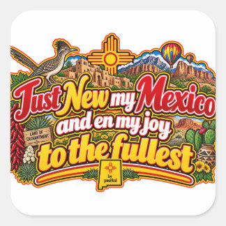 New Mexico square sticker