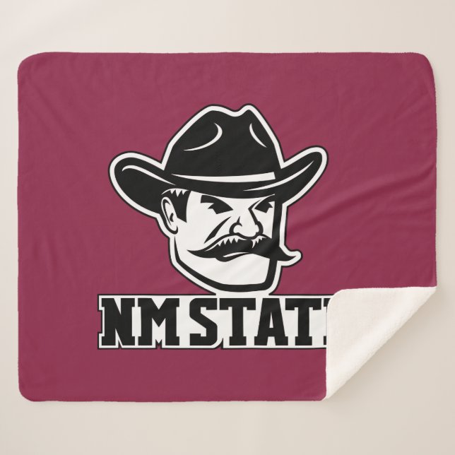 New Mexico State Aggies Sherpa Blanket (Front (Horizontal))