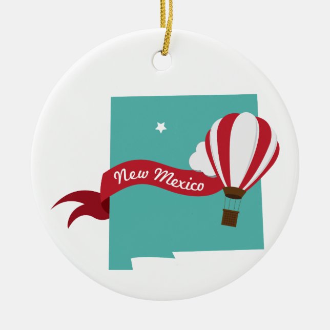 New Mexico State Ceramic Tree Decoration (Front)