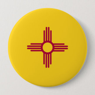 New Mexico State Flag 10 Cm Round Badge