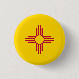 New Mexico State Flag 3 Cm Round Badge