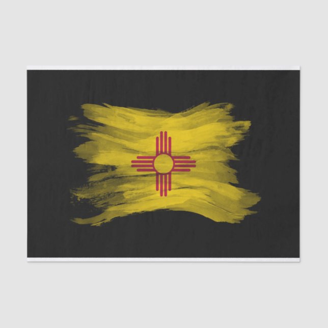 New Mexico state flag brush stroke, New Mexico Tissue Paper (Front)