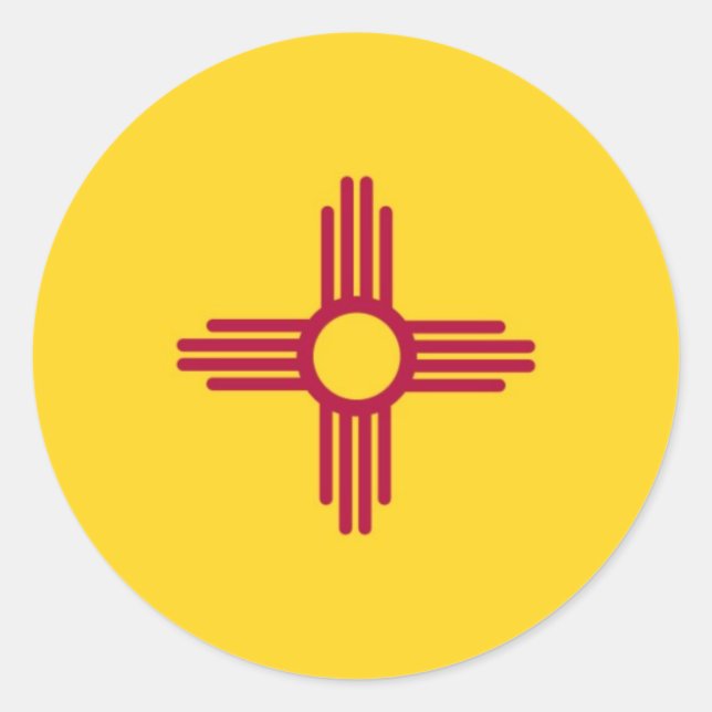 New Mexico State Flag Classic Round Sticker (Front)