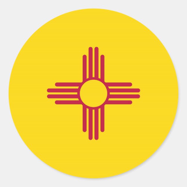New Mexico State Flag Classic Round Sticker (Front)