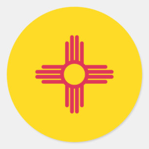 New Mexico State Flag Classic Round Sticker