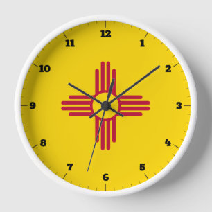 NEW MEXICO STATE FLAG CLOCK