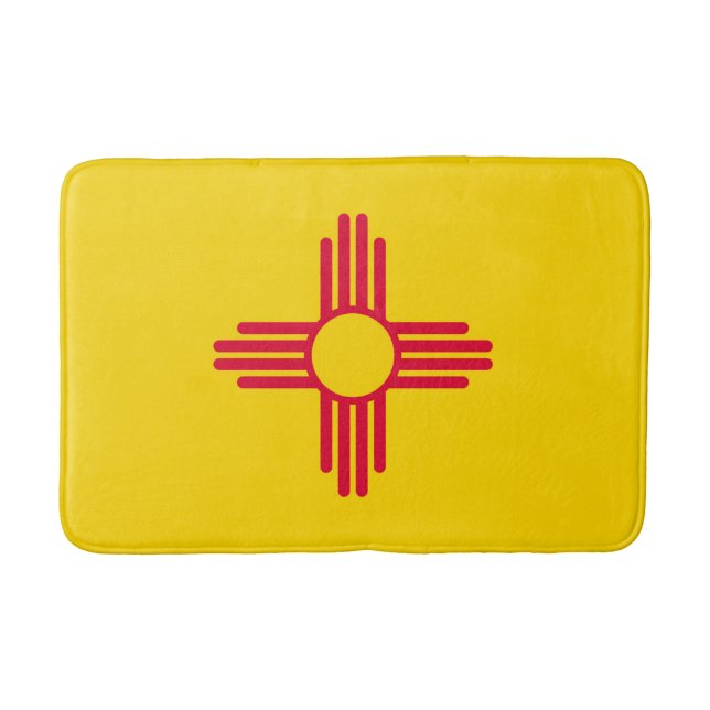 New Mexico State Flag Design Bath Mat (Front)