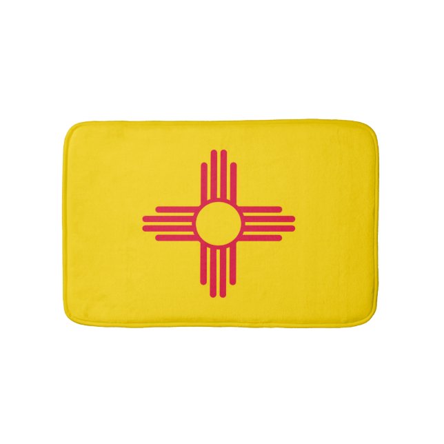 New Mexico State Flag Design Bath Mat (Front)