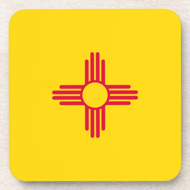 New Mexico State Flag Design Coaster (Front)