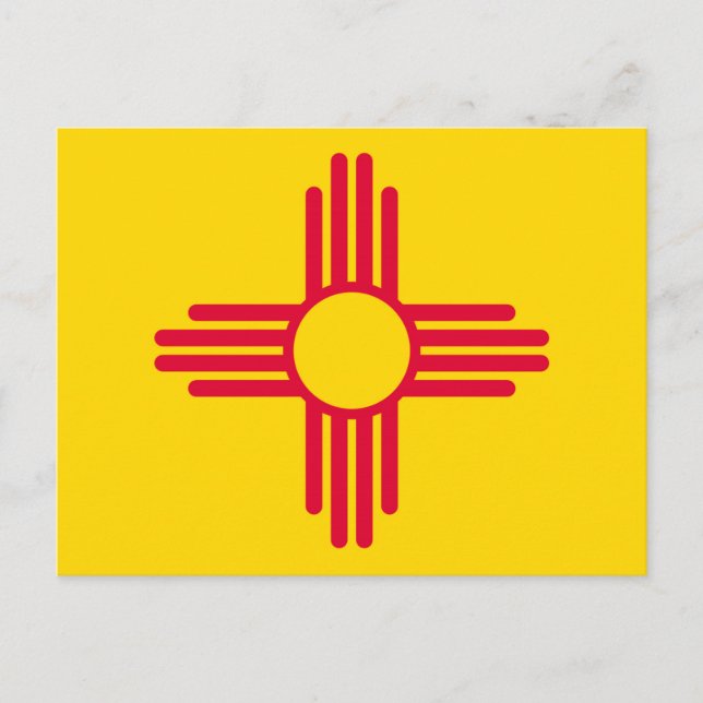 New Mexico State Flag Design Decor Postcard (Front)